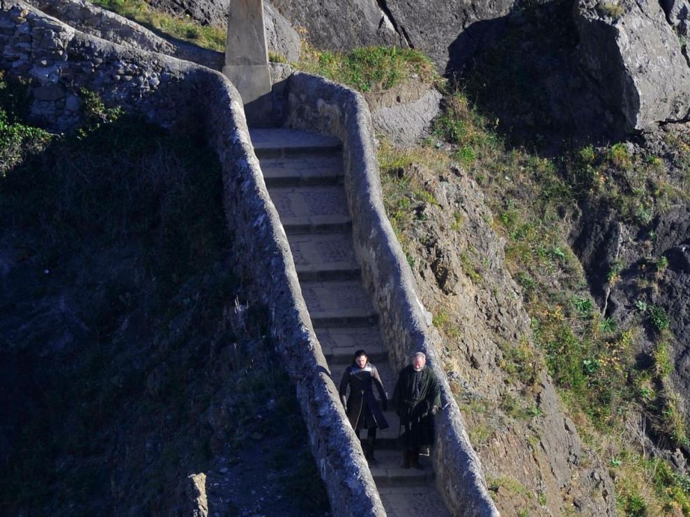 Rodaje de 'Juego de Tronos 'en San Juan de Gaztelugatxe.