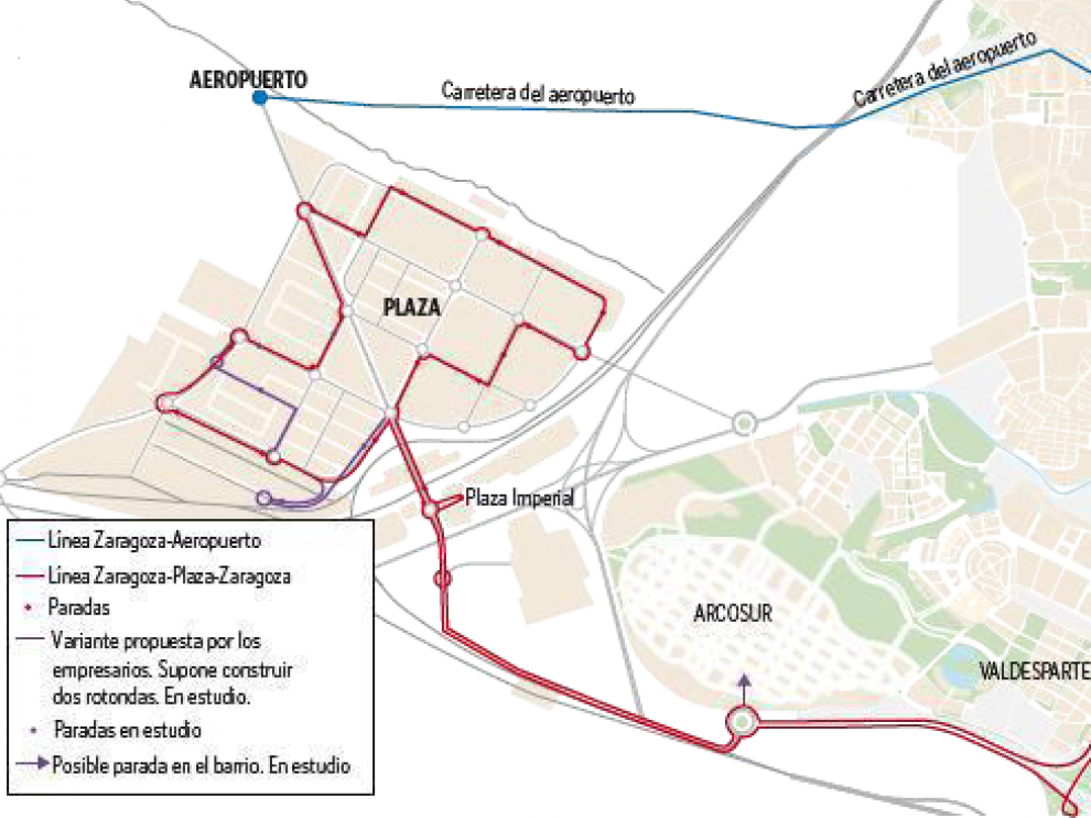 Fuente: Consorcio de Transportes de Zaragoza y Entidad de Conservación de Plaza