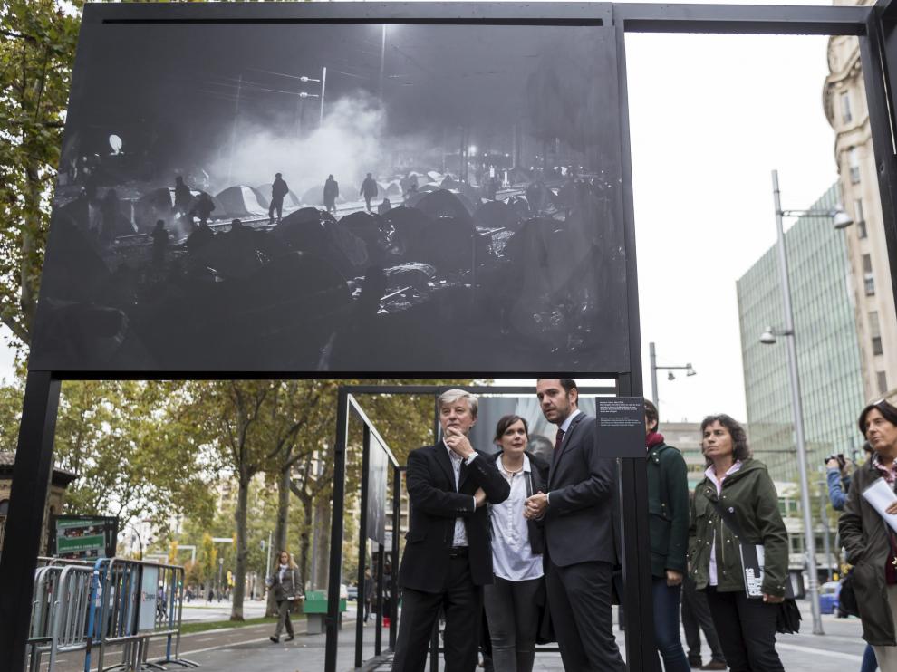Exposición sobre los refugiados en Gran Vía