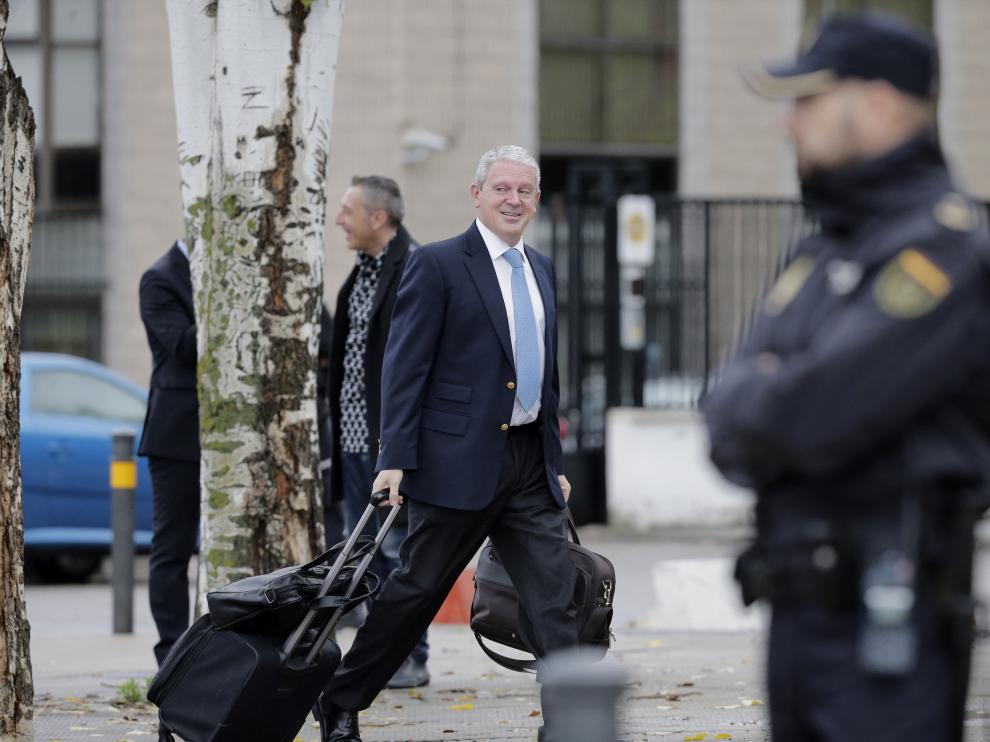 Pablo Crespo a su llegada al juzgado.