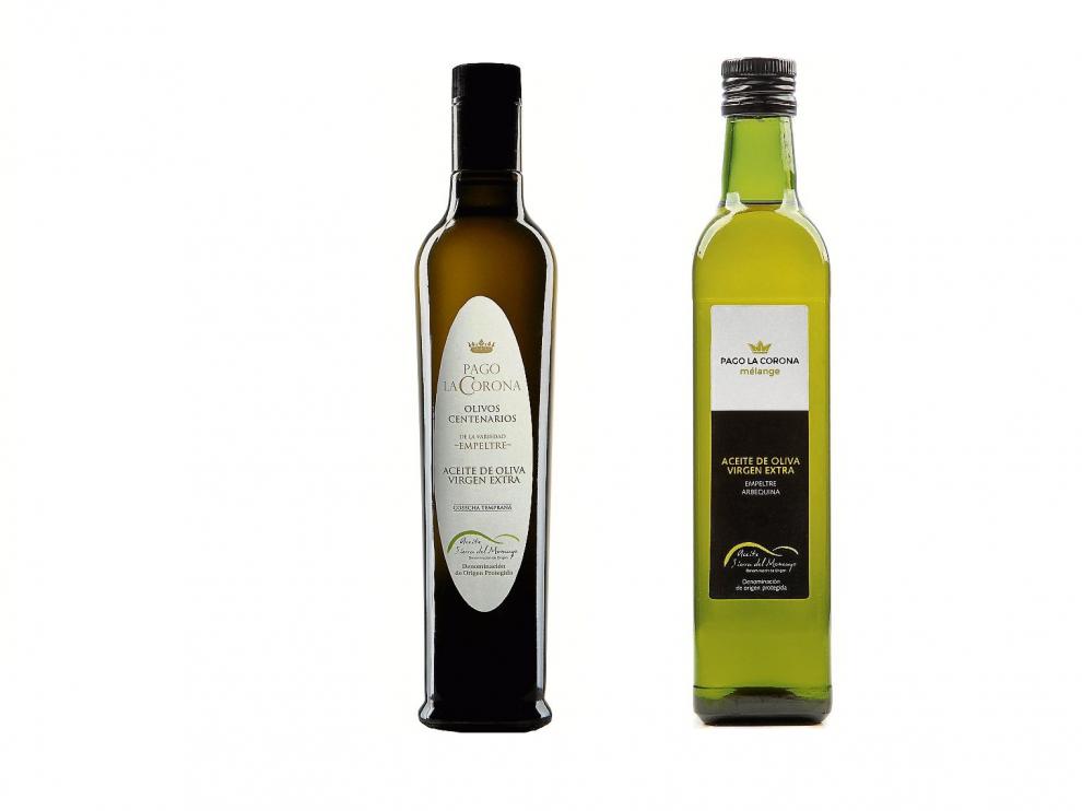 Los dos aceites de oliva ganadores de medallas.