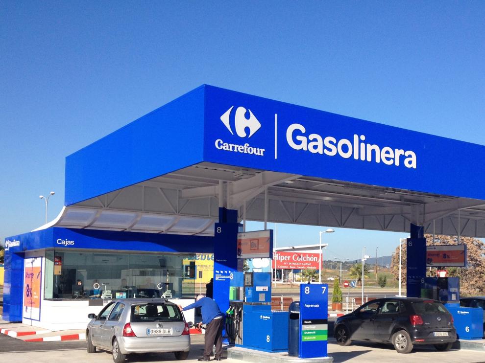 Imagen de archivo de una gasolinera Carrefour.