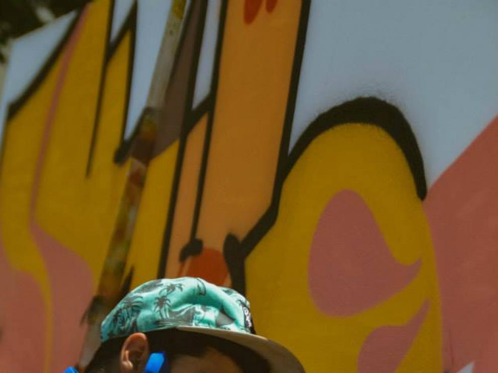 Javier Galindo, joven grafitero de Monzón