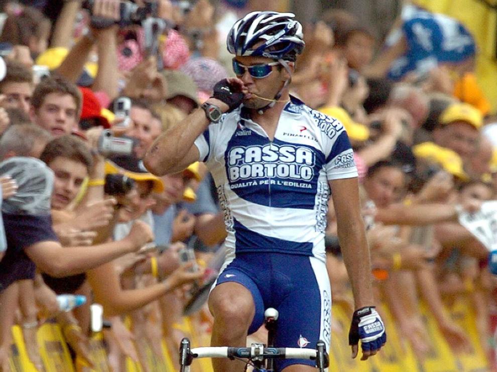 Aitor González, en 2004, en su victoria en una etapa del Tour en Nimes.