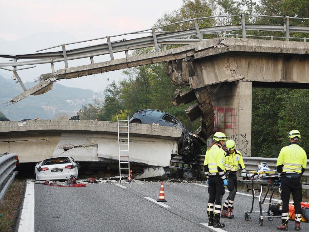 En una carretera que une las ciudades de Milán y Lecco, sobre las 17.20 del viernes.
