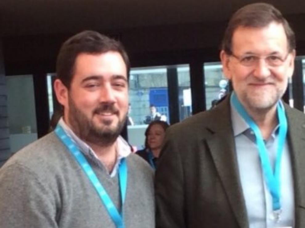 Nacho Toca junto al presidente del Gobierno Mariano Rajoy