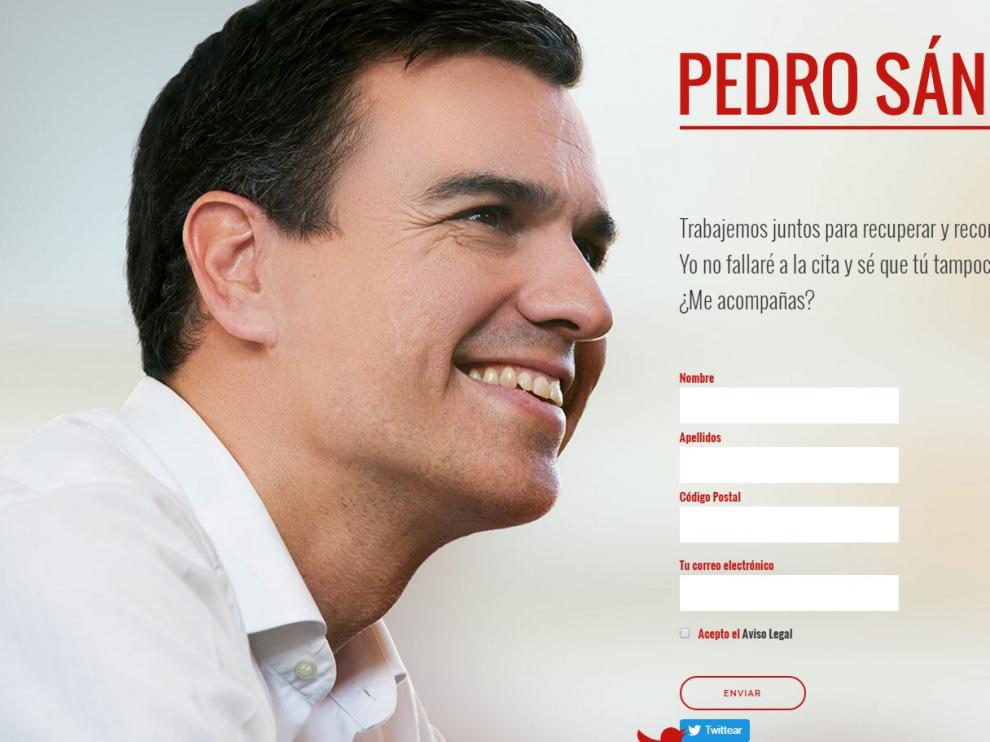 Sánchez lanza una campaña en su web para "recuperar y reconstruir" el PSOE