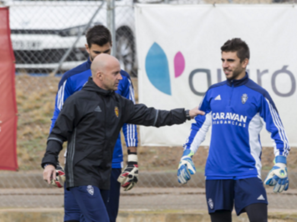 Irureta, junto al recuperador Andrés Ubieto (tras él, Ratón).