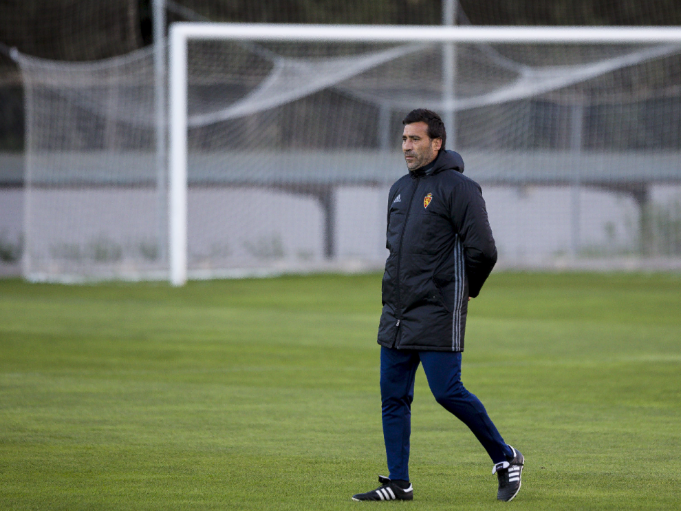 Raúl Agné, durante un entrenamiento del equipo