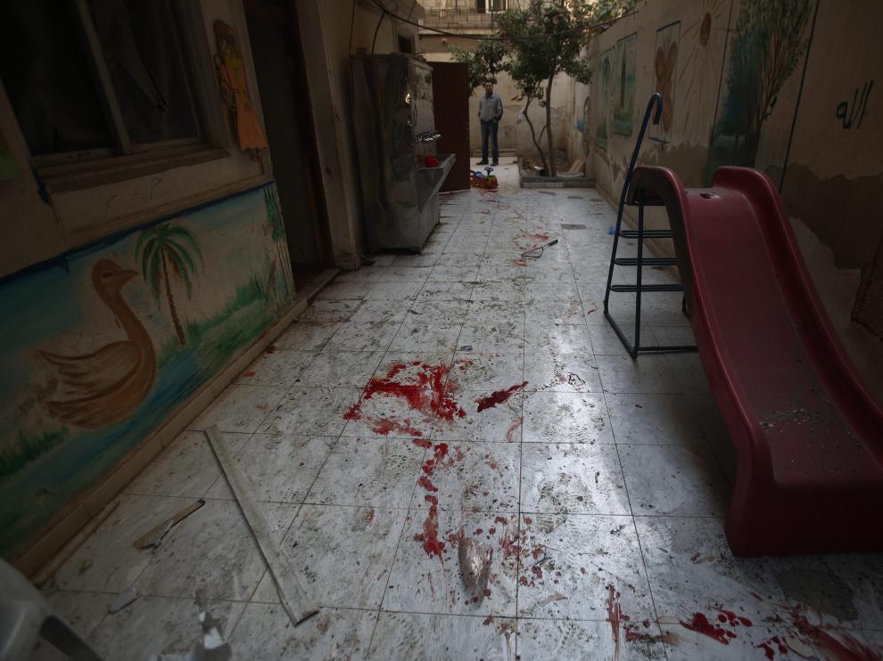 Mueren cuatro niños cerca de Damasco por bombardeos sobre una guardería