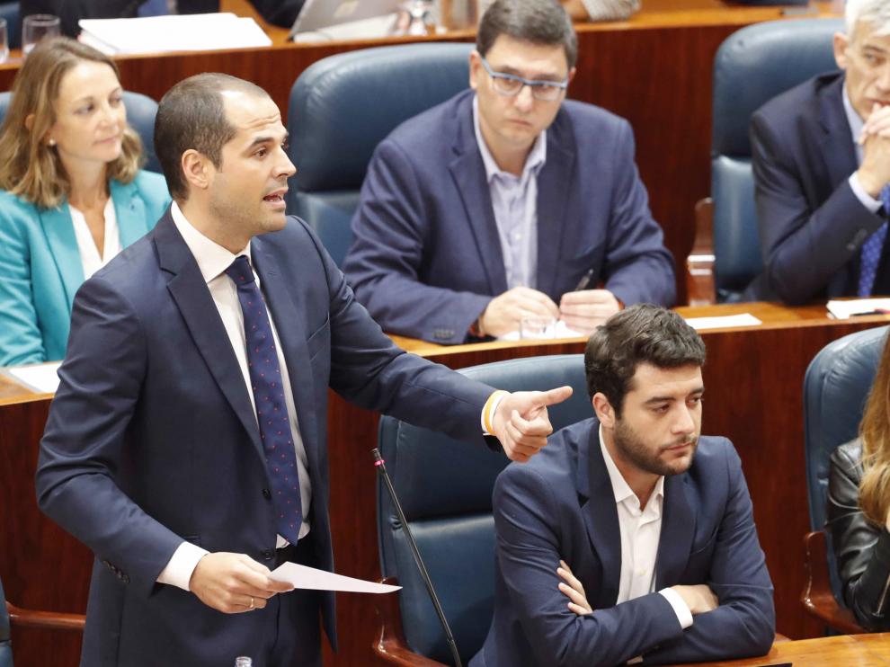 Ignacio Aguado en el Pleno de la Asamblea de Madrid