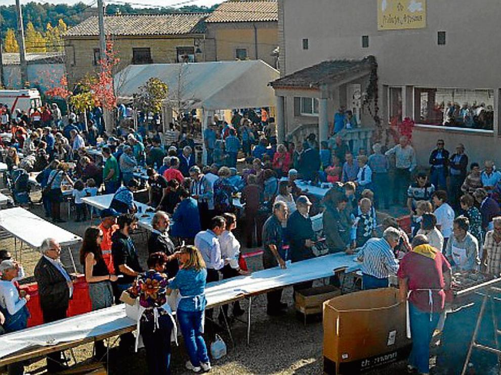Foto de la pasada edición de la fiesta gastronómica que se celebra en Pozán de Vero.