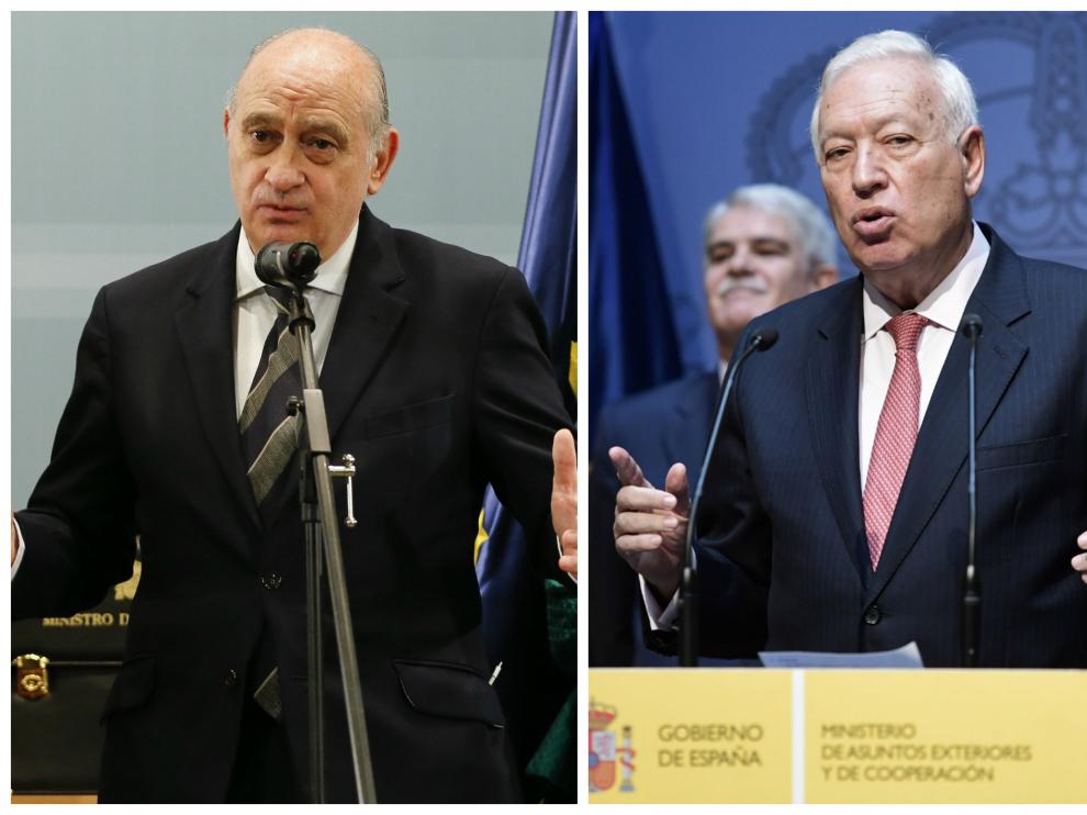 Los exministros Jorge Fernández Díaz y José Manuel García-Margallo.