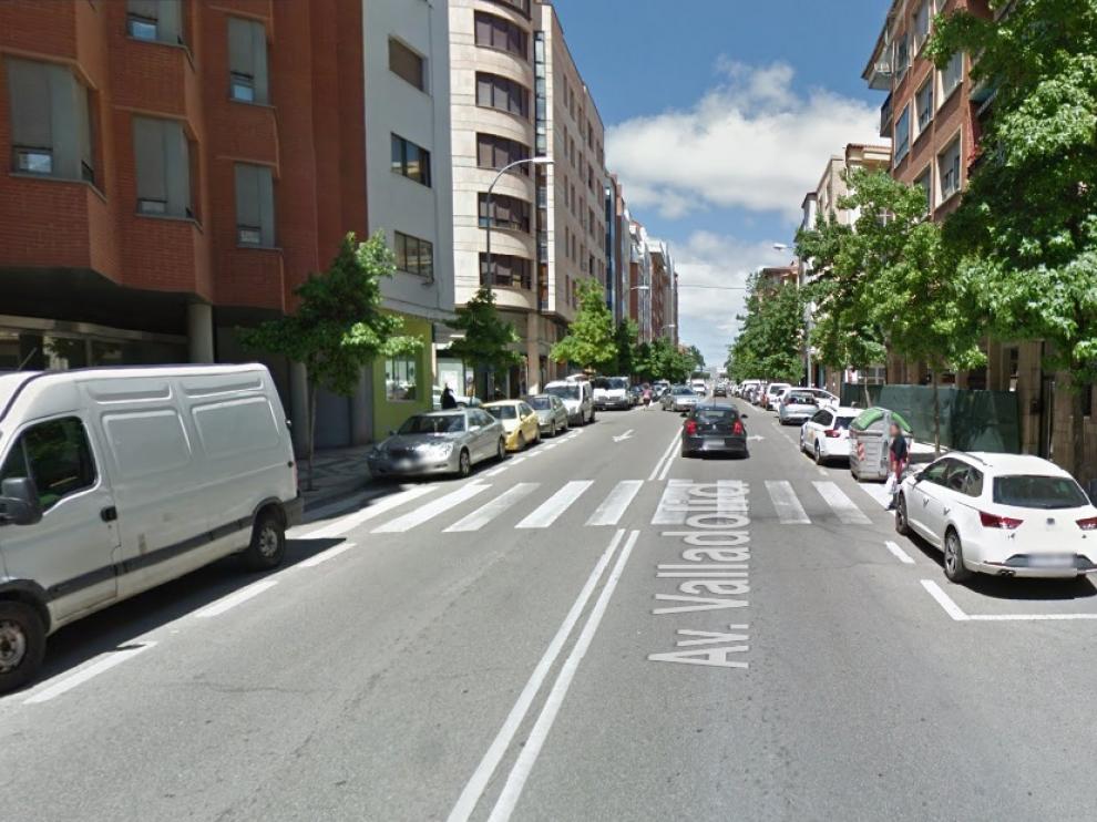 Paso de peatones a la altura de la avenida Valladolid número 15