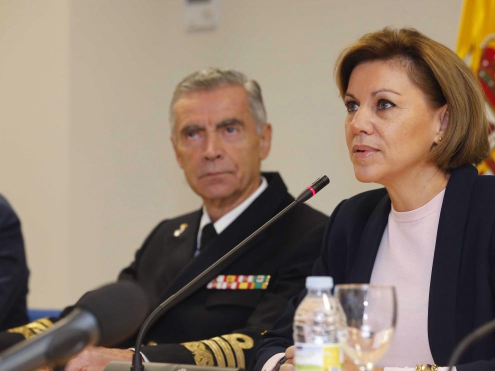 Cospedal traslada por videoconferencia su reconocimiento a las tropas españolas en el exterior.