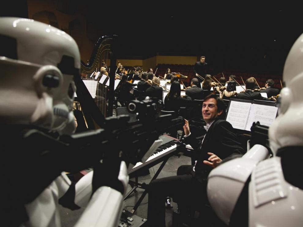 Ensayo de la Film Symphony Orchestra en La Coruña.