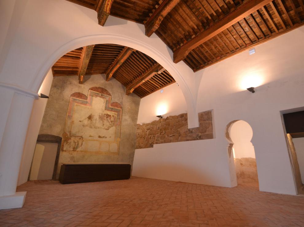 Interior de la mezquita de Tórtoles, en Tarazona.