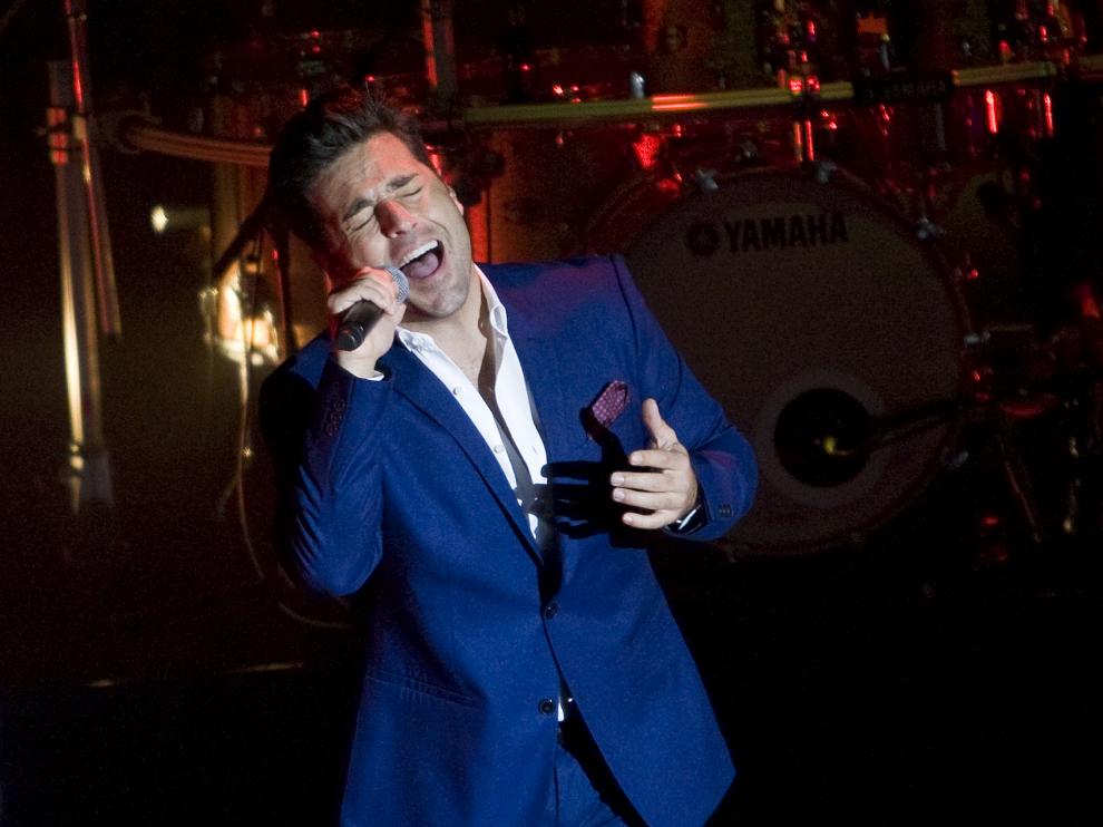 David Bustamante en una actuación en el Auditorio de Zaragoza.