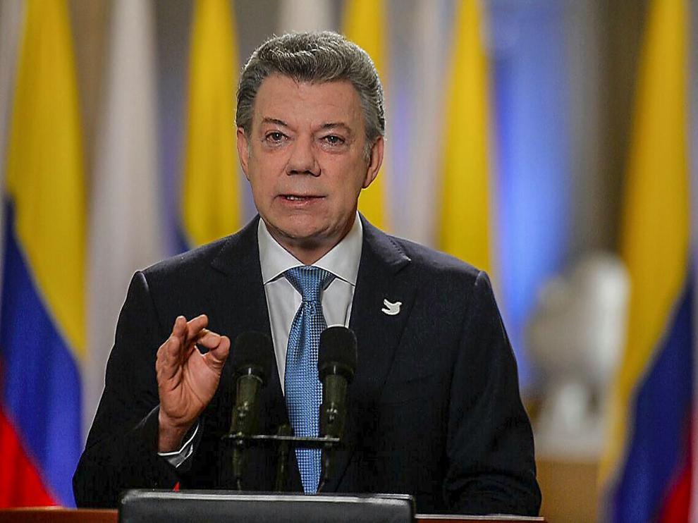 Santos, en la presentación del nuevo pacto con las FARC.