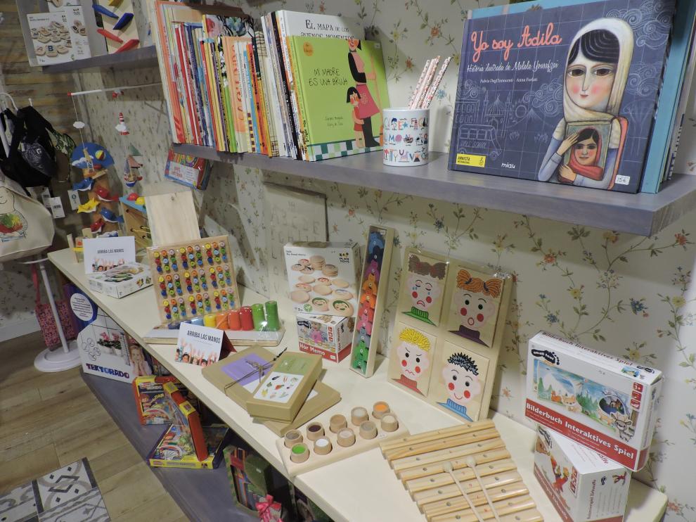 La oferta de juguetes de esta librería es muy amplia.