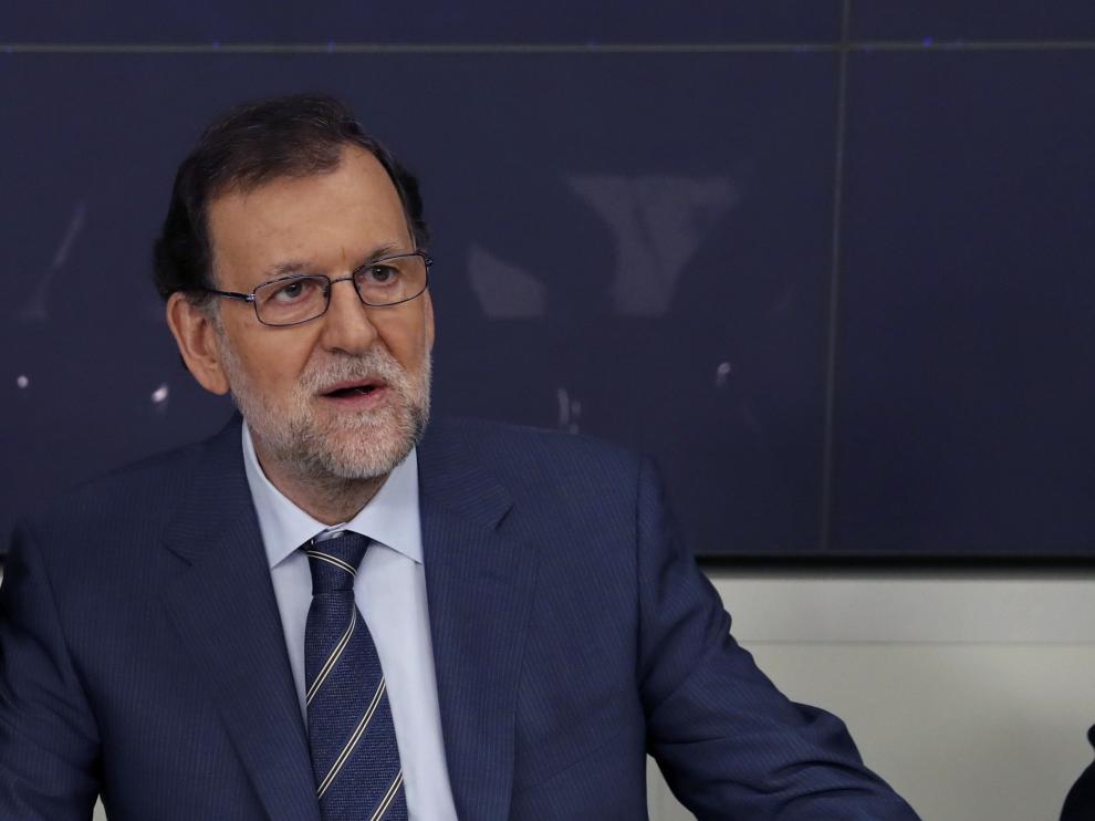 Mariano Rajoy este lunes en la Junta Directiva Nacional del PP