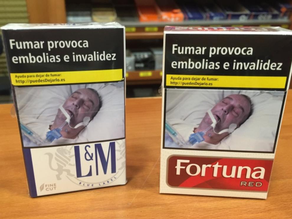 Imagen de los empaquetados de los cigarrillos.