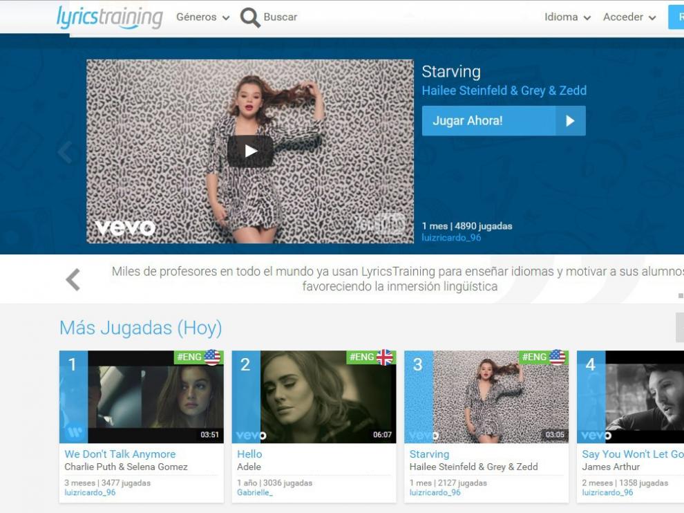 ¿Sabrías completar las palabras que faltan en la canción mientras suena la música?