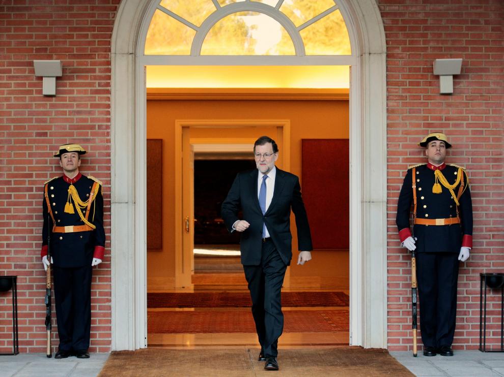 Mariano Rajoy en el palacio de la Moncloa