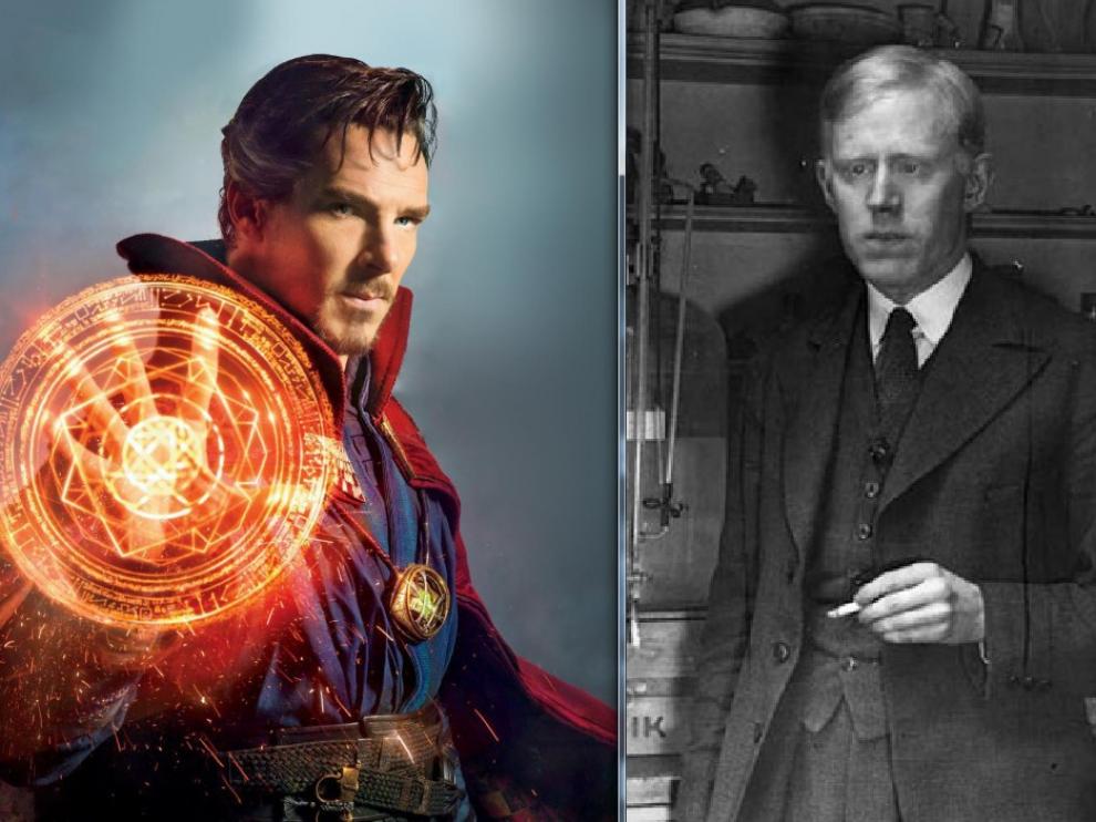 El Dr. Strange de la película. A la derecha, Odd Hasell, que compartió en 1969 el Nobel de Química con Derek Barton.