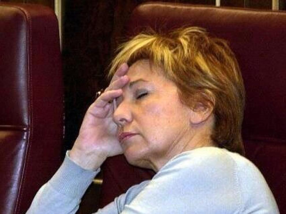 Celia Villalobos, en su escaño.