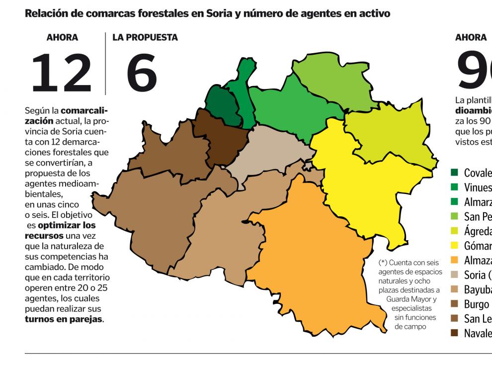En Soria, las 12 comarcas forestales actuales pasarían a ser "cinco o seis"