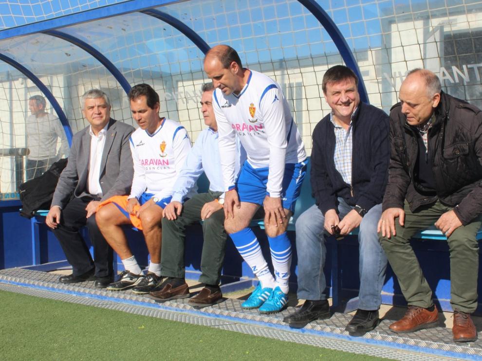 Momento del entrenamiento previo al partido.