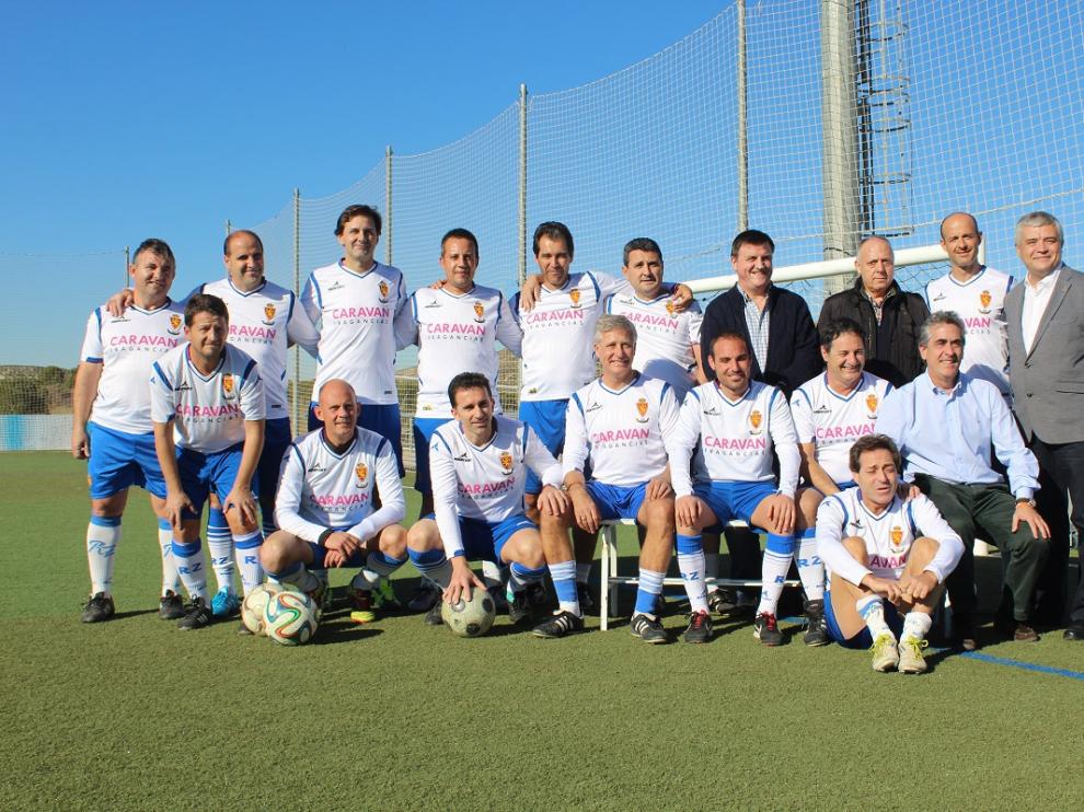 Algunos de los veteranos que participarán en el partido de Aspanoa