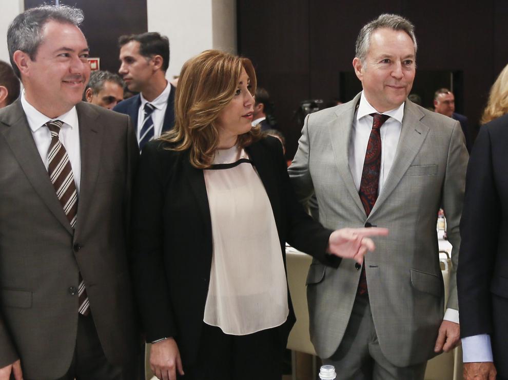 Susana Díaz y Felipe González, juntos en en Foro Joly.