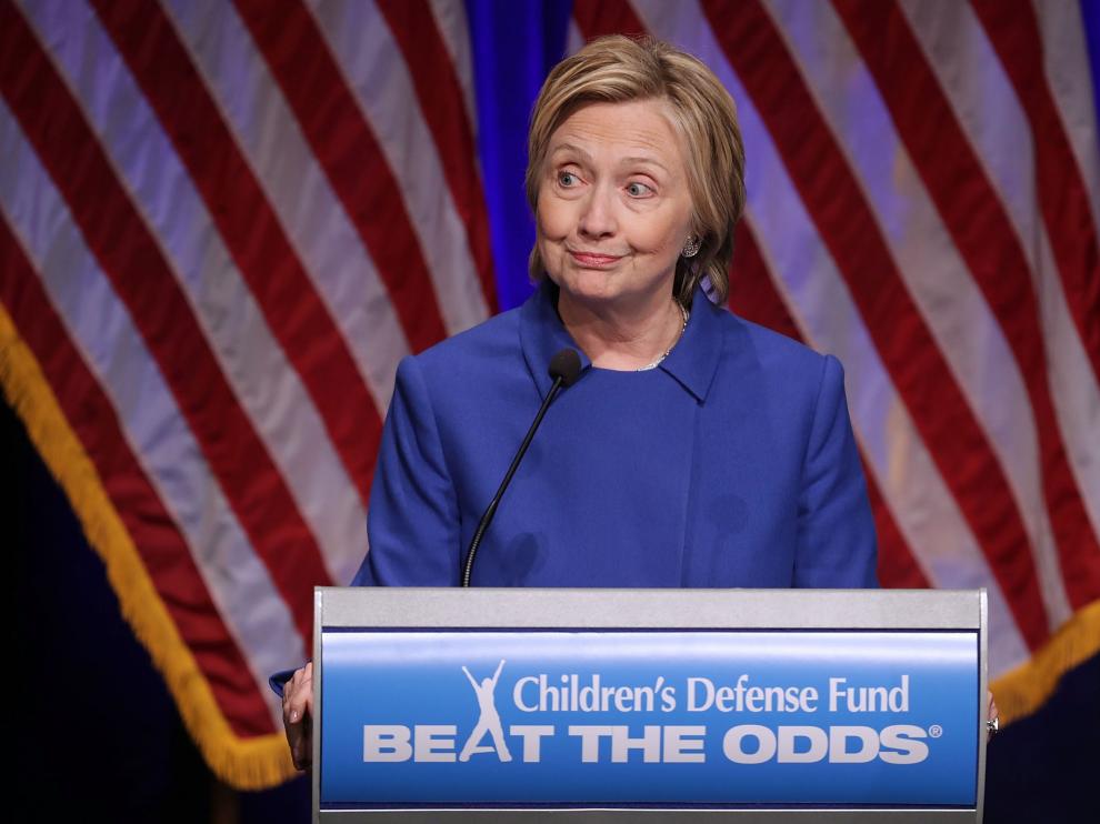 Clinton durante la cena de la organización en defensa de la infancia estadounidense Children's Defense Fund.