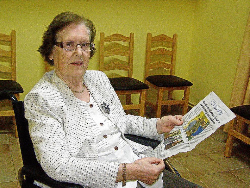 Cecilia Giménez, ayer, en la residencia para la tercera edad de Borja.