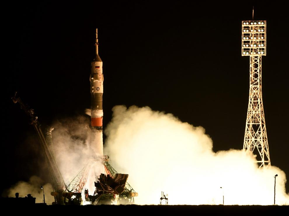 Momento del despegue de Soyuz MS-03.