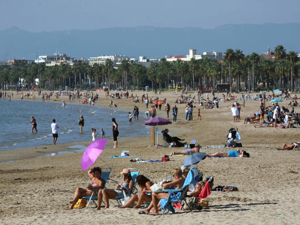 Playa de Salou el 1 de noviembre.
