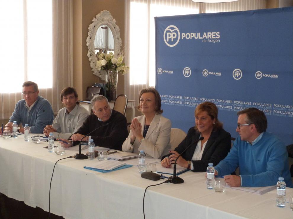 La Presidenta del Partido Popular de Aragón, Luisa Fernanda Rudi, en Calamocha