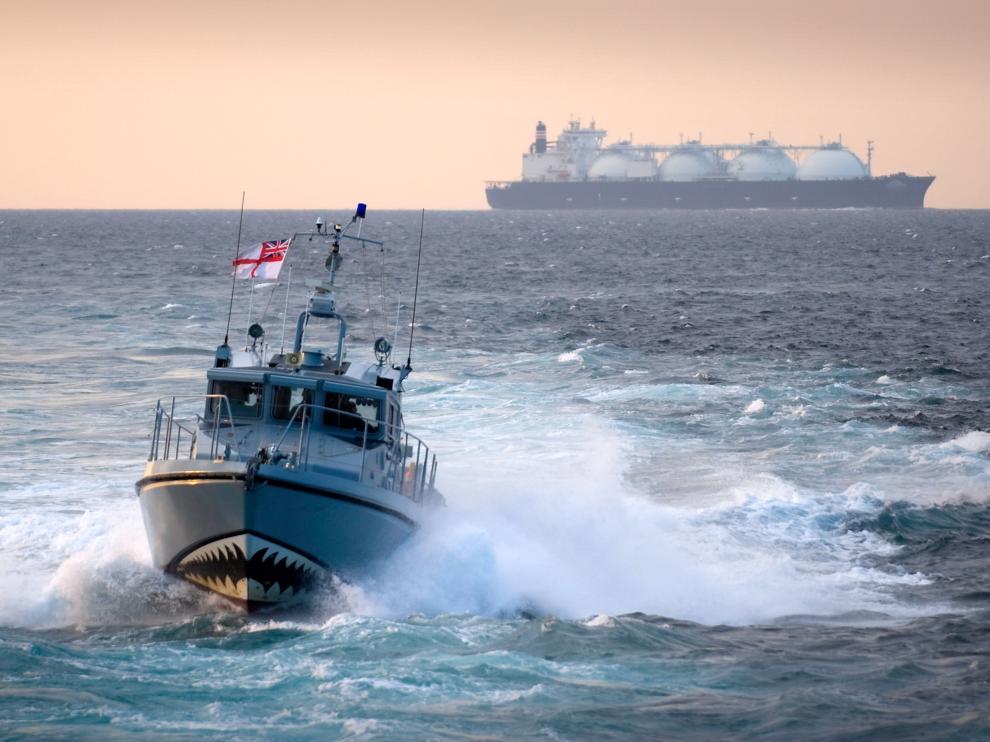 Un barco británico similar al que se enfrentó al buque español en Gibraltar