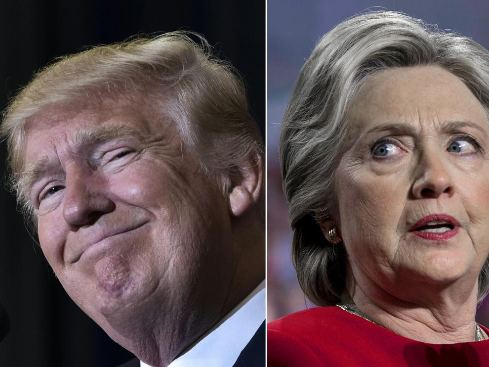 Trump y Hillary Clinton durante la campaña electoral de EE. UU: