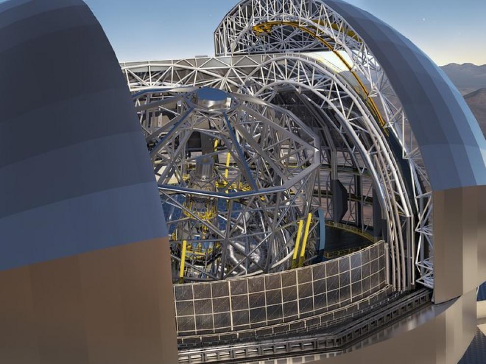 Recreación artística de cómo será el Extremely Large Telescope (ELT).