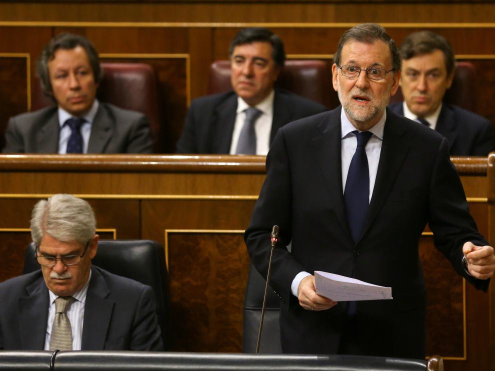 Mariano Rajoy durante la primera sesión de control al Gobierno.