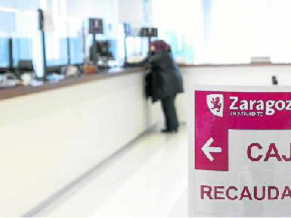 Imagen de las oficinas de recaudación de tributos del Ayuntamiento de Zaragoza