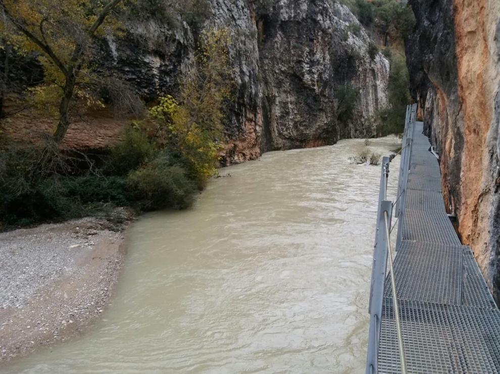 La ruta de las pasarelas de Alquézar, cerrada