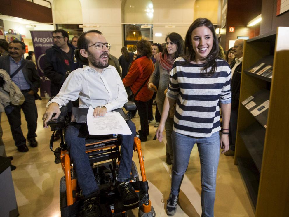 Pablo Echenique e Irene Montero.