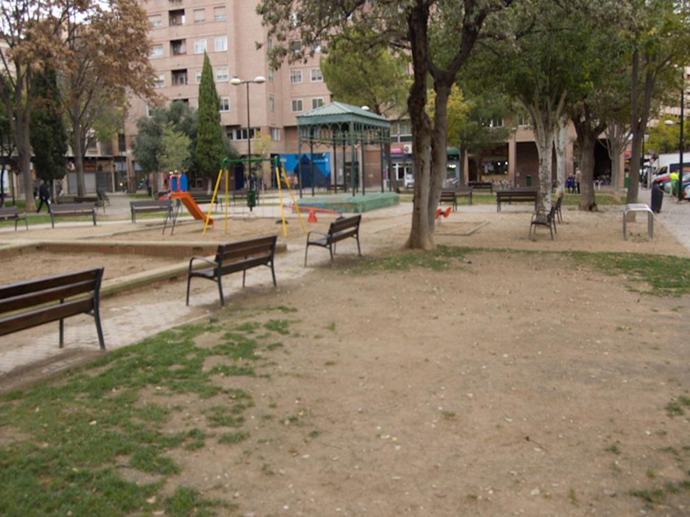 Imagen del parque de la plaza Reina Sofía, en San José