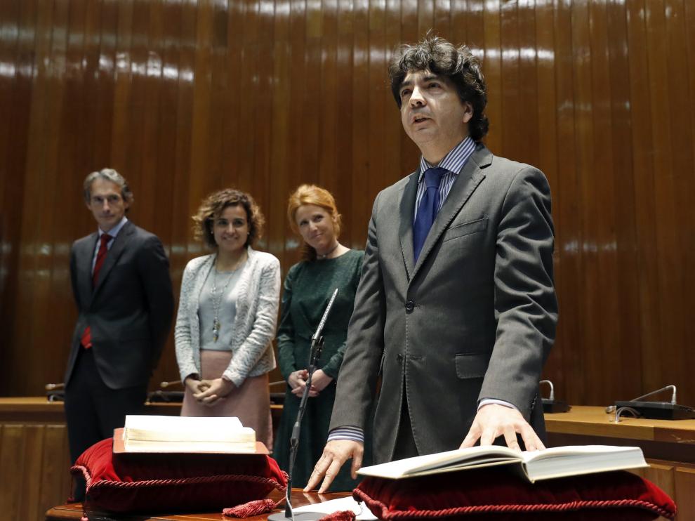 Mario Garcés durante su toma de posesión.