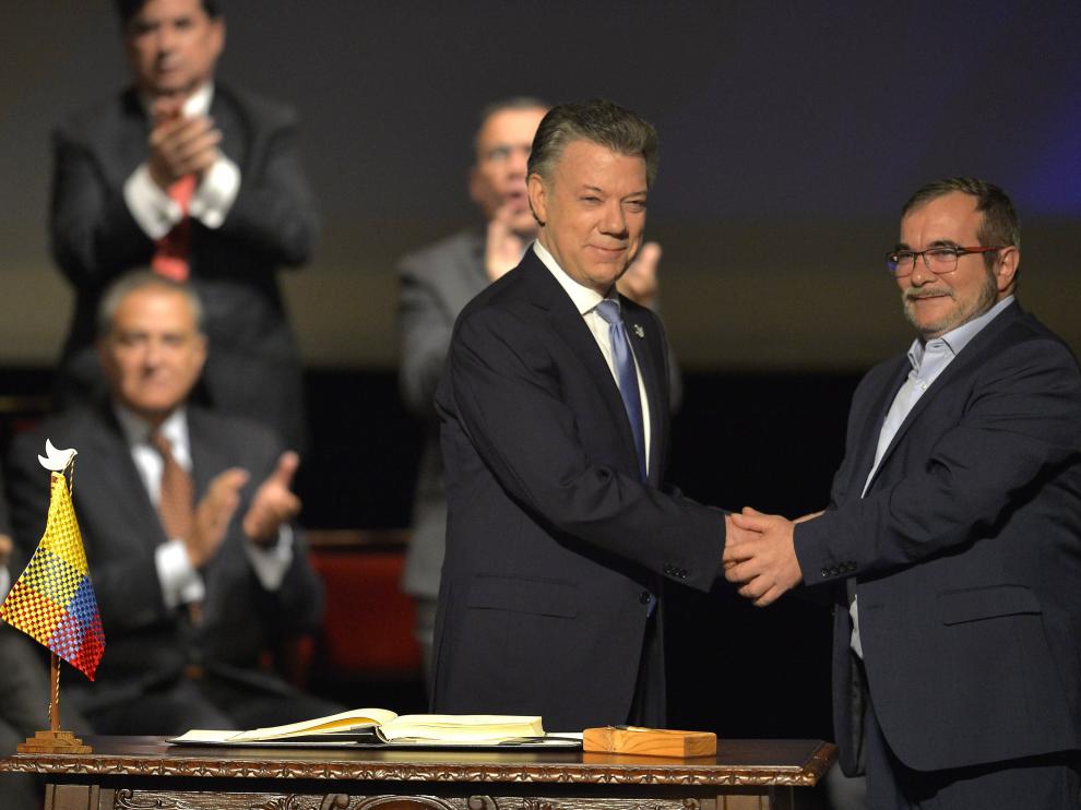 Firma del acuerdo de paz en Colombia