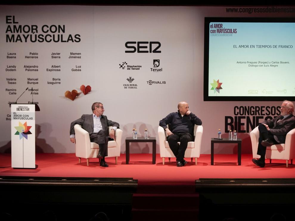 Carlos Boyero, Luis Alegre y Forges en el Congreso de Periodismo Digital de Huesca.